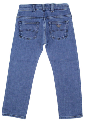 ViaMonte Shop | Emporio Armani bambino jeans blu in cotone