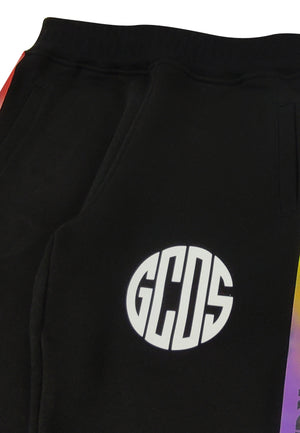 ViaMonte Shop | GCDS pantalone sportivo bambino nero in felpa di cotone