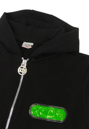 ViaMonte Shop | GCDS bambino felpa nera in cotone con cappuccio