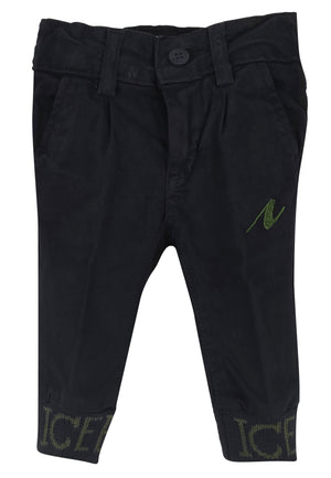 ViaMonte Shop | Ice Iceberg pantalone baby boy blu in gabardina di cotone