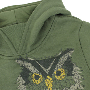 ViaMonte Shop | Il Gufo felpa bambino verde in cotone