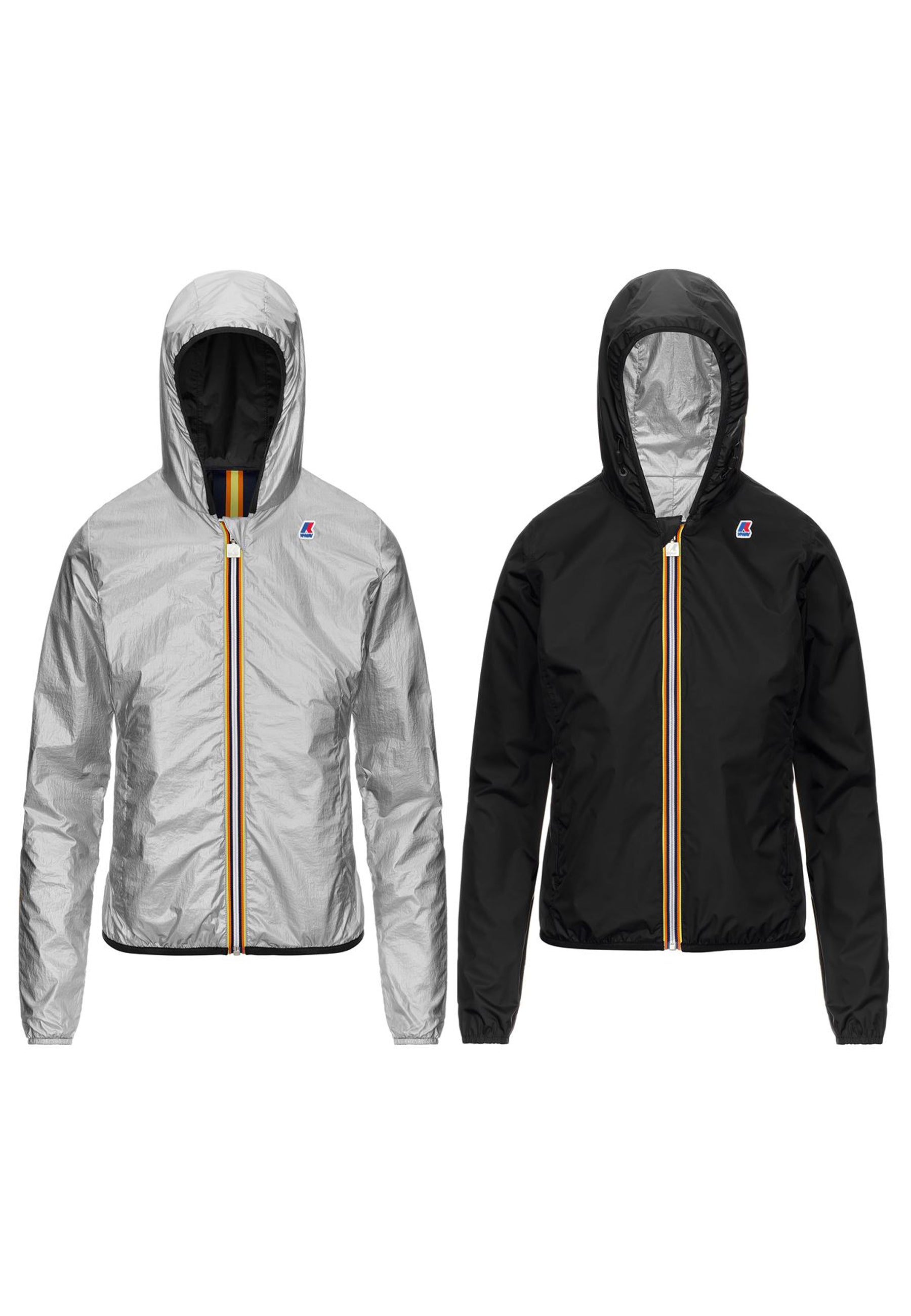 ViaMonte Shop | K-Way bambina giacca Lily plus.2 double silver metal in nylon