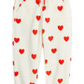 ViaMonte Shop | Mini Rodini pantalone sportivo bambina in pile con cuori all over