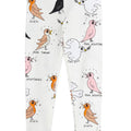ViaMonte Shop | Mini Rodini bambina leggings bianco con stampa uccelli all over in cotone