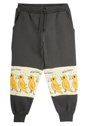 ViaMonte Shop | Mini Rodini pantalone bambino nero in felpa di cotone organico