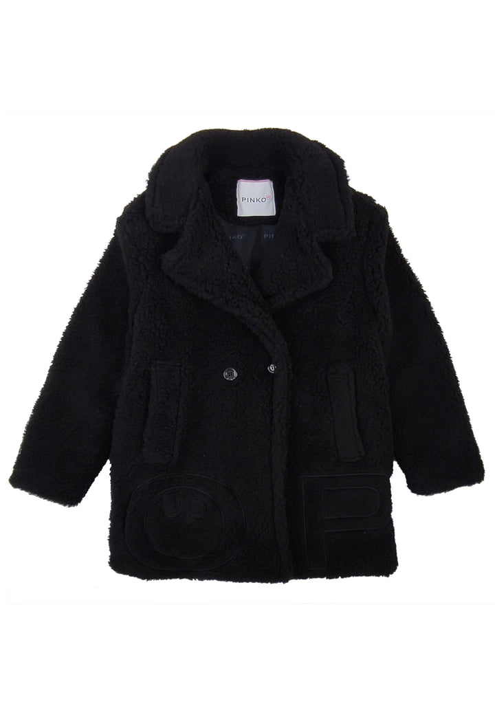 ViaMonte Shop | Pinko bambina cappotto nero in Teddy