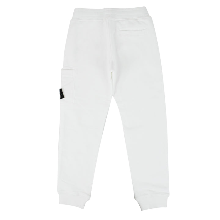 Pantalone bambino Stone Island bianco in cotone