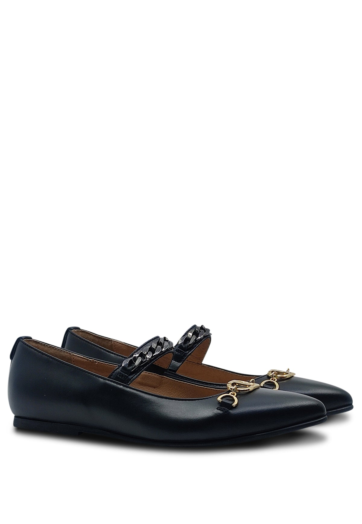 ViaMonte Shop | Twin Set teen ballerina nera in pelle