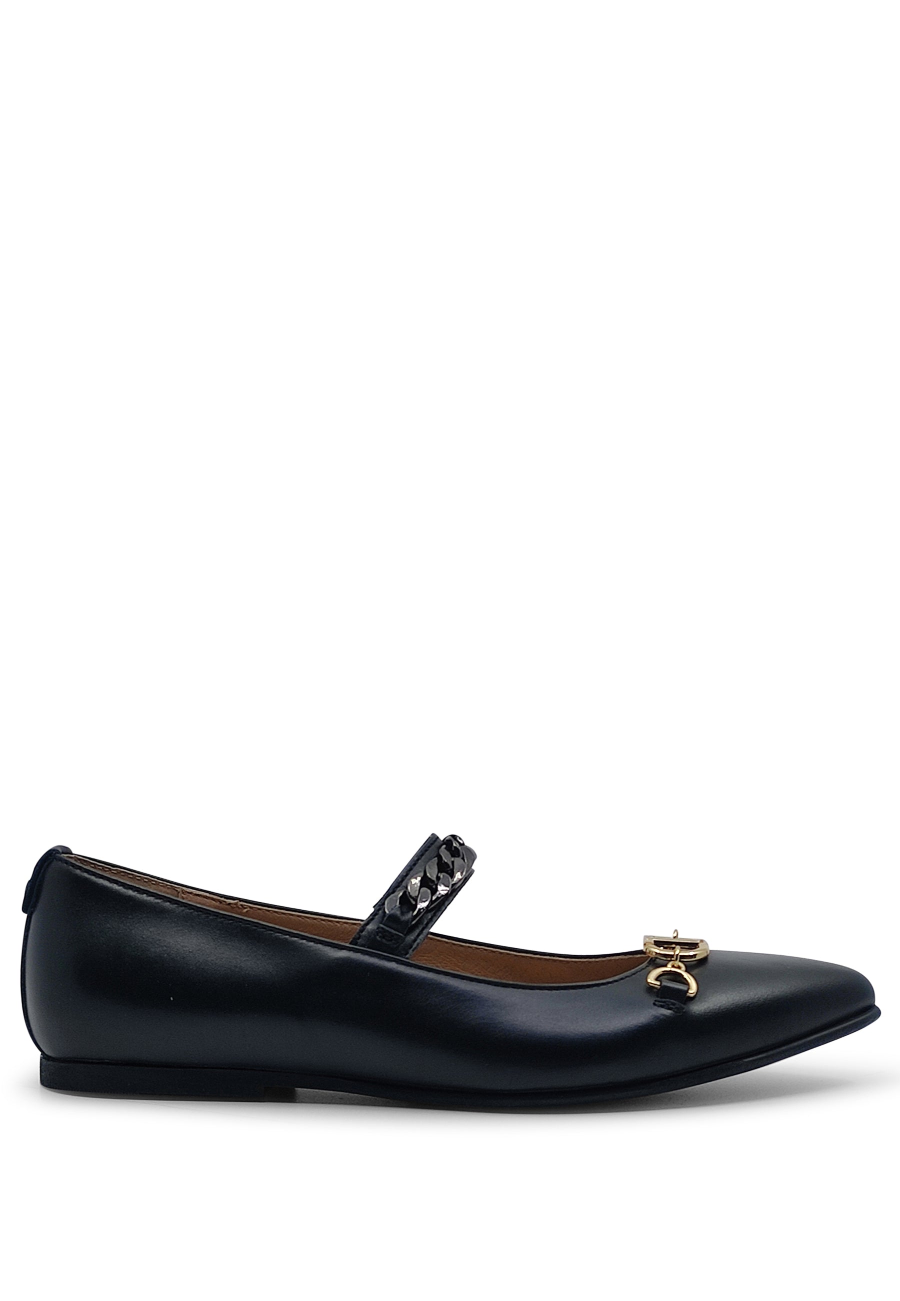 ViaMonte Shop | Twin Set teen ballerina nera in pelle