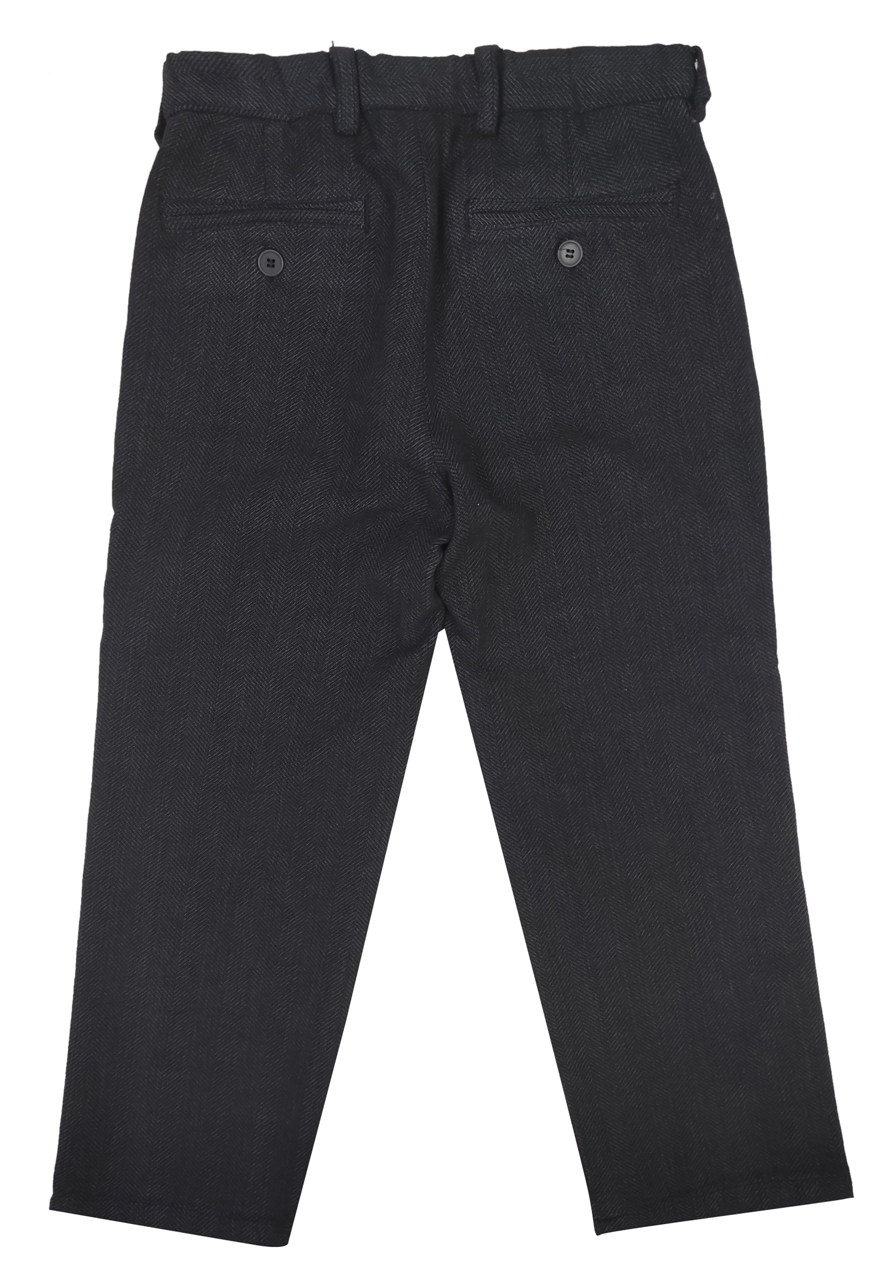 ViaMonte Shop | Aspesi pantalone blu notte bambino in cotone a spina di pesce