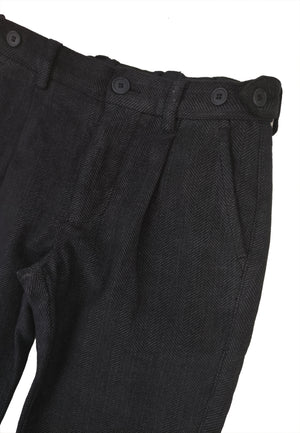 ViaMonte Shop | Aspesi pantalone blu notte bambino in cotone a spina di pesce