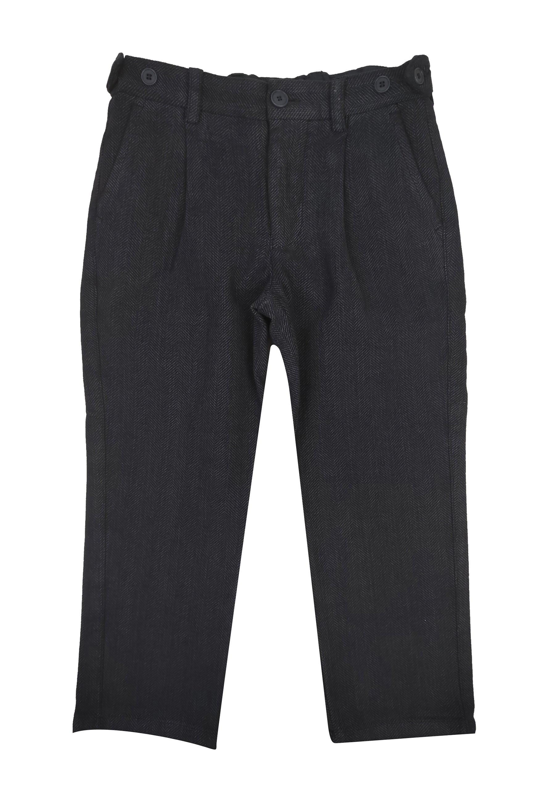ViaMonte Shop | Aspesi pantalone blu notte bambino in cotone a spina di pesce