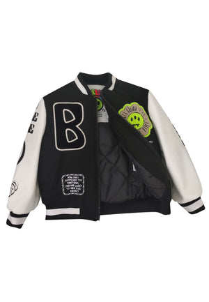 ViaMonte Shop | Barrow kids giubbino bomber nero bambino in misto lana