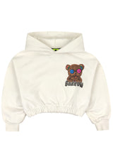 ViaMonte Shop | Barrow felpa panna bambina in cotone stampa teddy