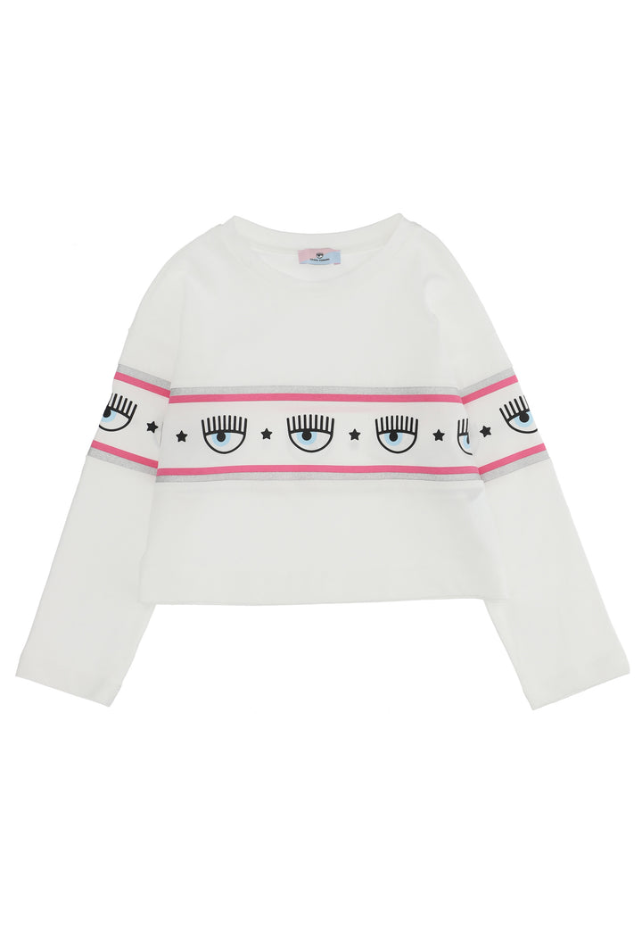 ViaMonte Shop | Chiara Ferragni bambina t-shirt panna in jersey di cotone