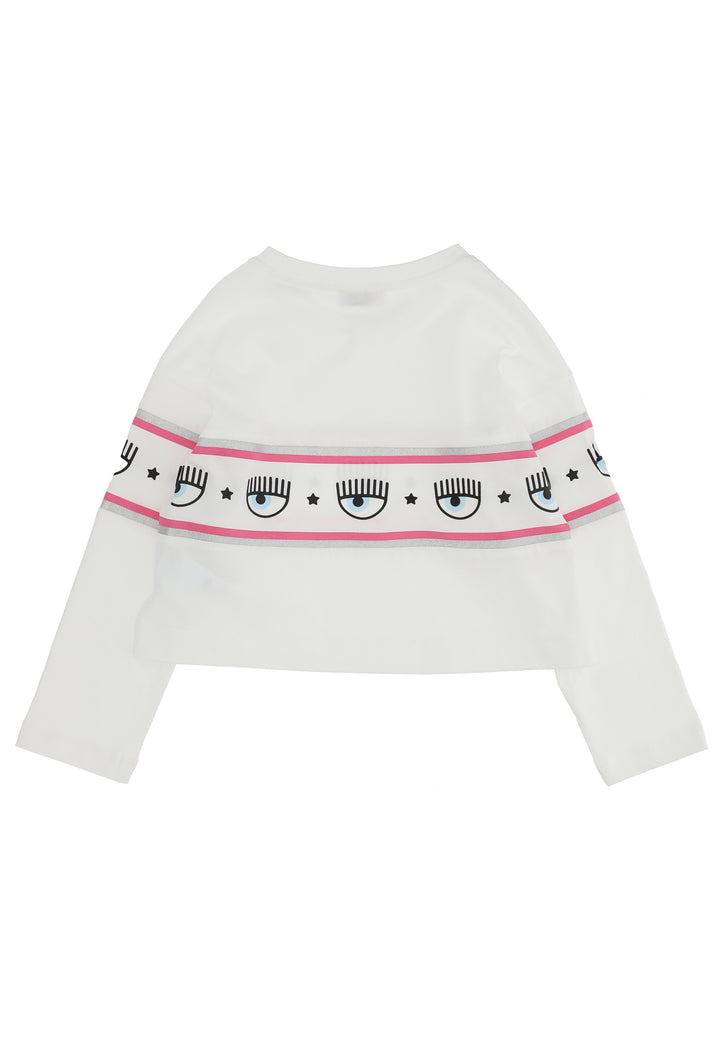 ViaMonte Shop | Chiara Ferragni bambina t-shirt panna in jersey di cotone