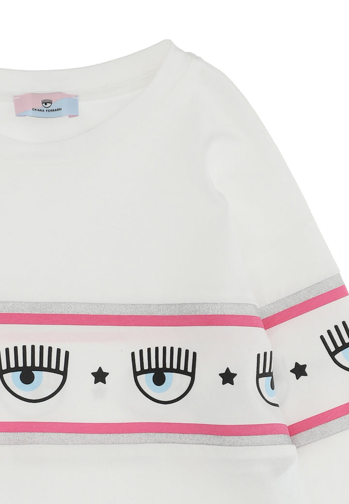 ViaMonte Shop | Chiara Ferragni bambina t-shirt panna in jersey di cotone