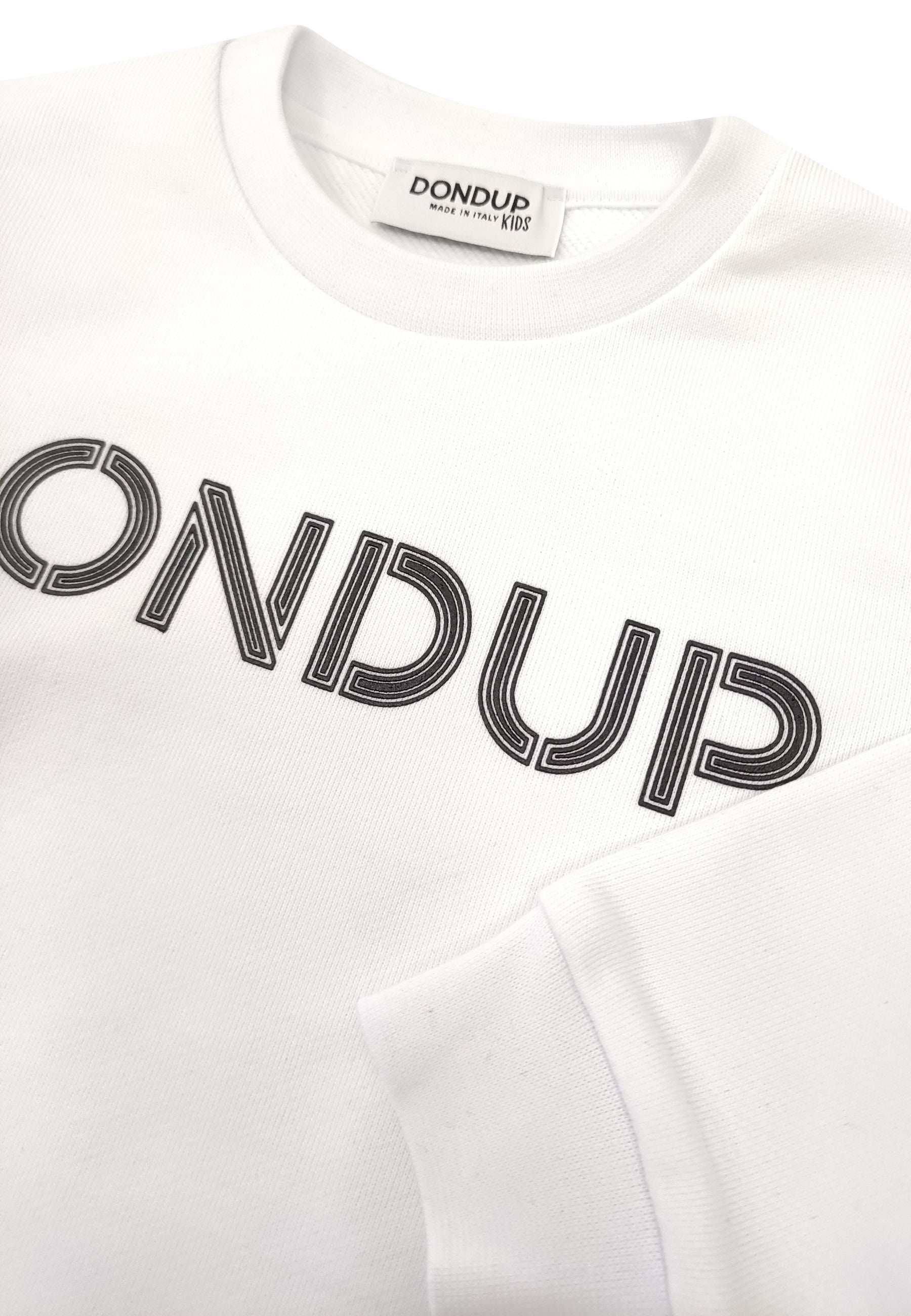 ViaMonte Shop | Dondup kids felpa bianca bambino in cotone
