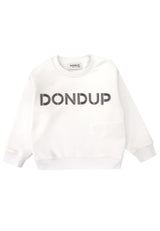 ViaMonte Shop | Dondup kids felpa bianca bambino in cotone