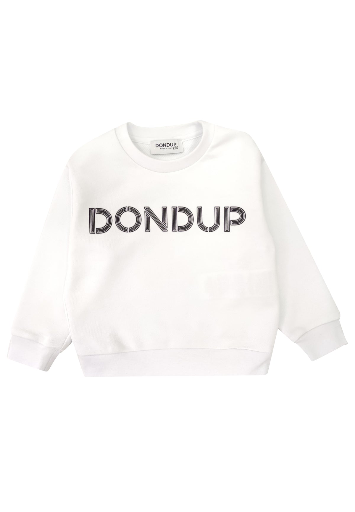 ViaMonte Shop | Dondup kids felpa bianca bambino in cotone