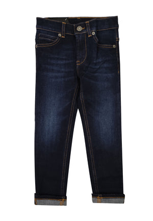 ViaMonte Shop | Dondup kids jeans George nero skinny fit ragazzo in denim used