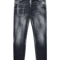 ViaMonte Shop | Dsquared2 jeans nero Waist Twiggy ragazza in denim di cotone
