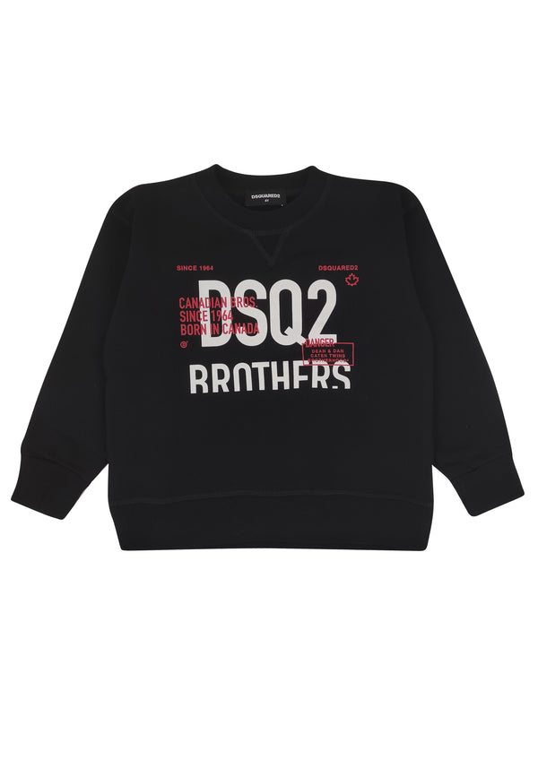 ViaMonte Shop | Dsquared2 felpa nera bambino in cotone