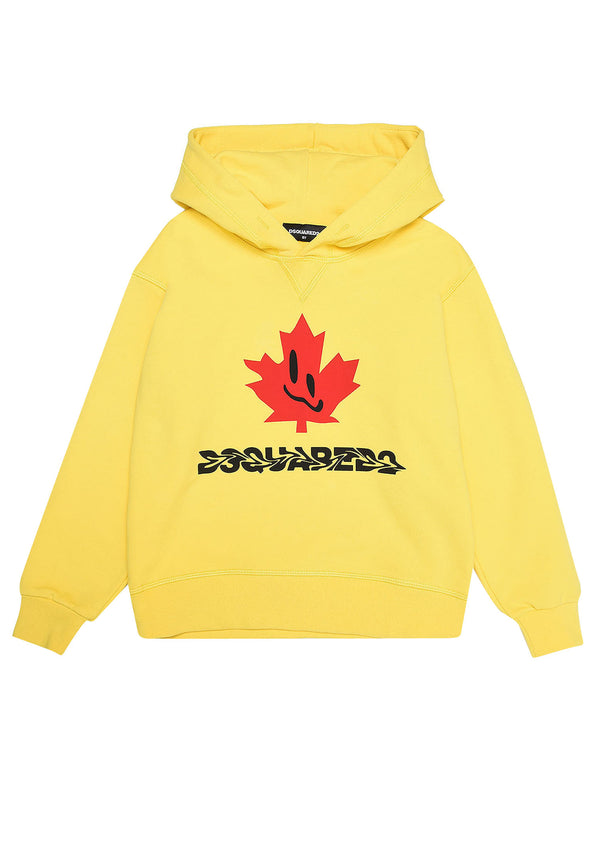 ViaMonte Shop | Dsquared2 felpa gialla bambino in cotone