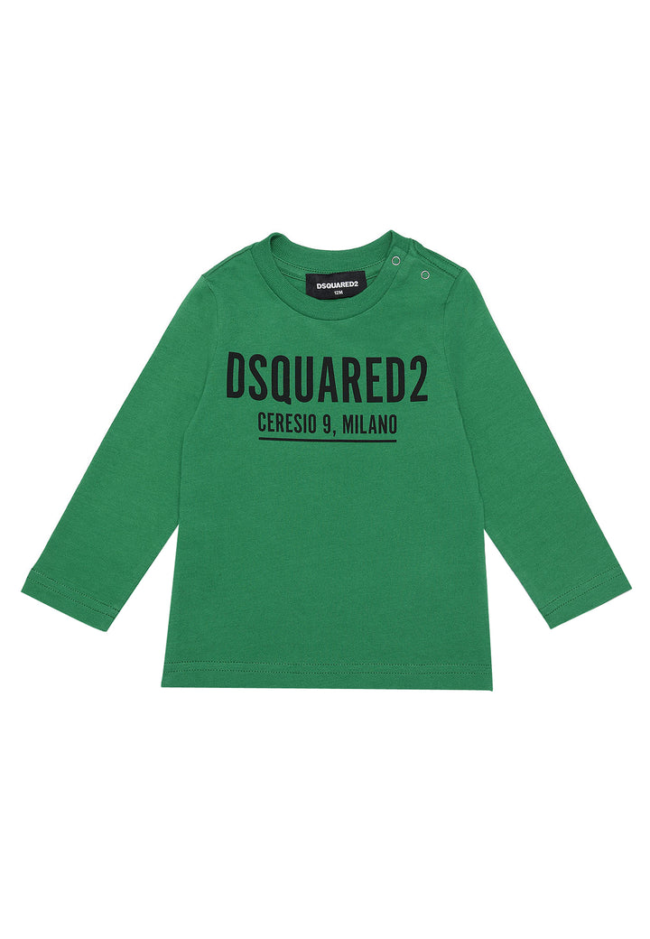 ViaMonte Shop | Dsquared2 t-shirt verde neonato in jersey di cotone