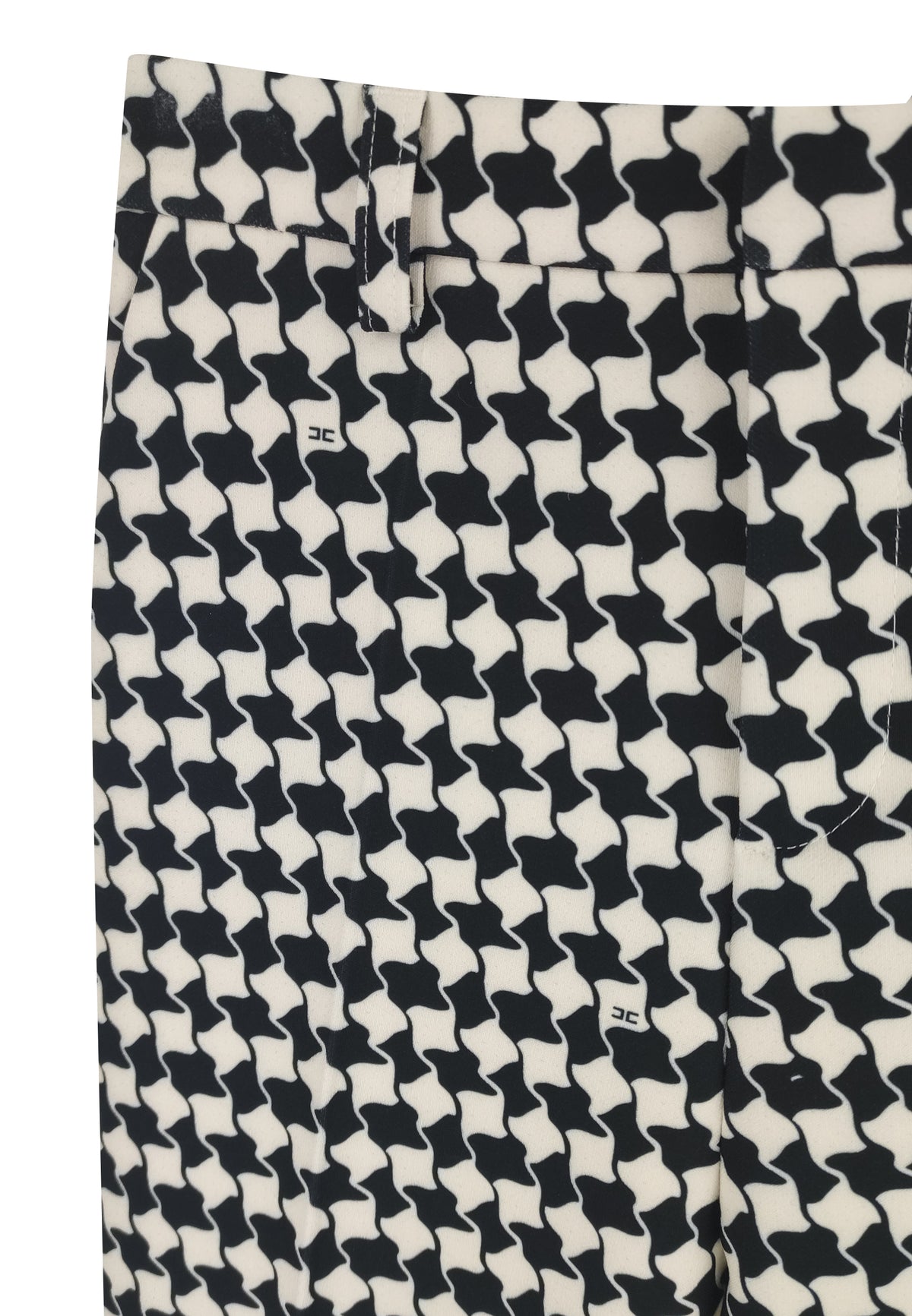 ViaMonte Shop | Elisabetta Franchi La Mia Bambina pantalone stampa pied de poule bambina in crepe