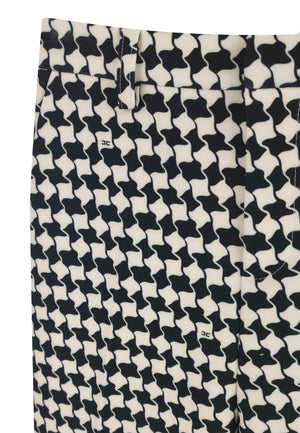 ViaMonte Shop | Elisabetta Franchi La Mia Bambina pantalone stampa pied de poule bambina in crepe
