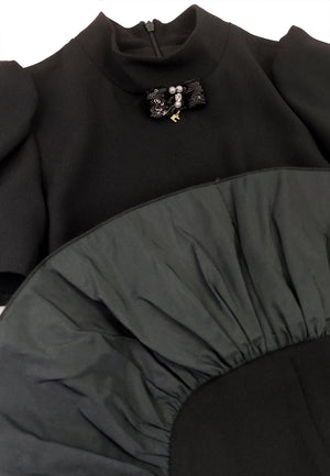 ViaMonte Shop | Elisabetta Franchi La Mia Bambina tuta nera bambina in crepe