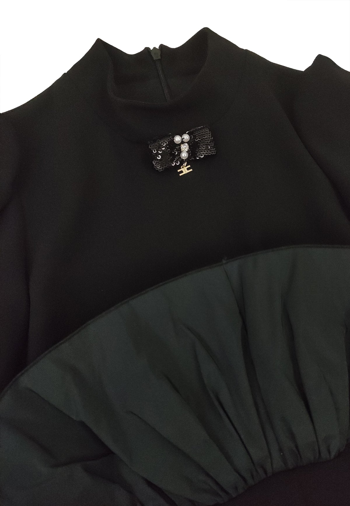 ViaMonte Shop | Elisabetta Franchi La Mia Bambina tuta nera bambina in crepe