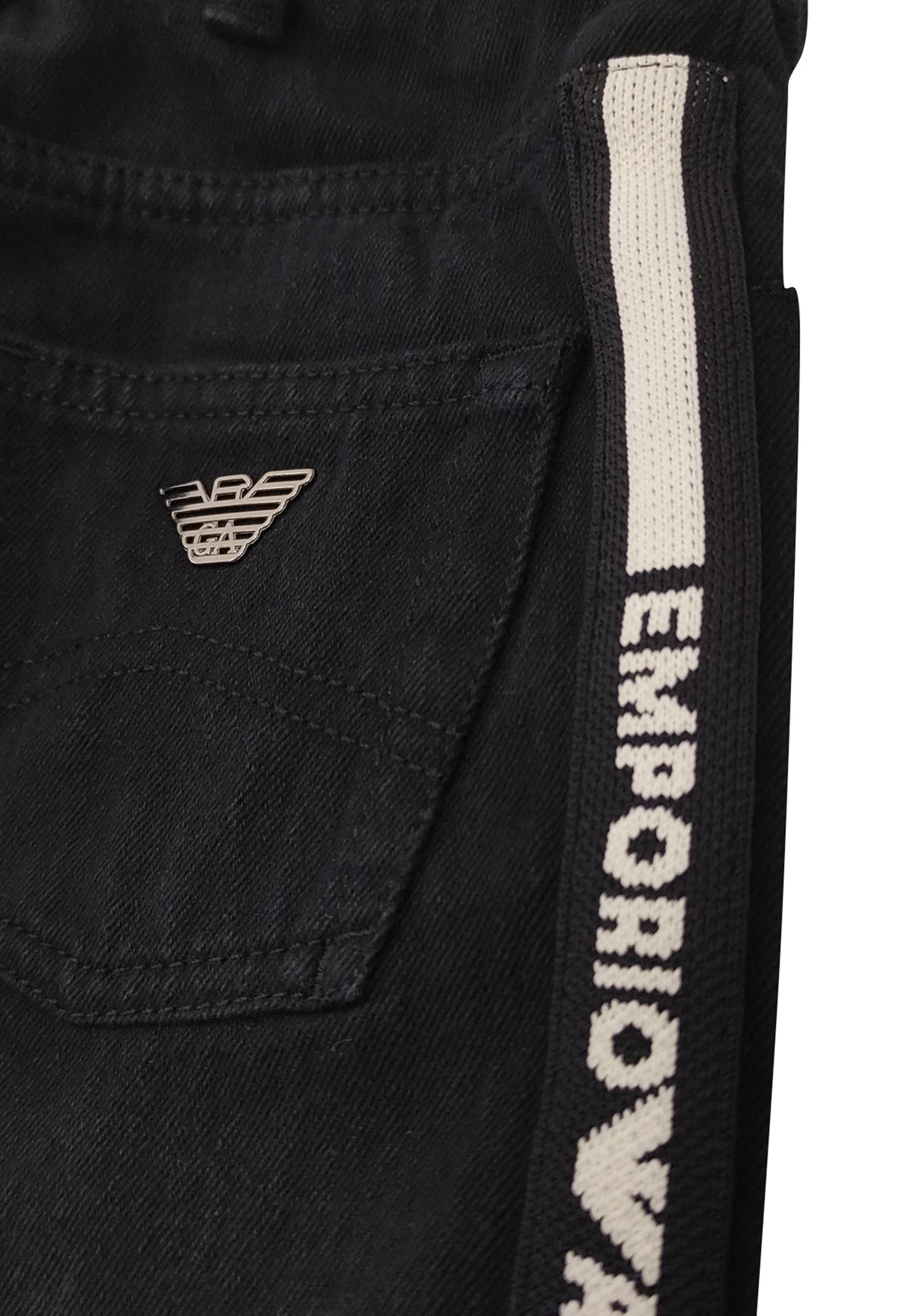 ViaMonte Shop | Emporio Armani jeans nero ragazzo in cotone