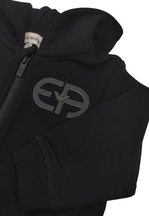 ViaMonte Shop | Emporio Armani felpa EA blu neonato in double jersey
