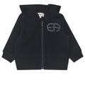 ViaMonte Shop | Emporio Armani felpa EA blu neonato in double jersey