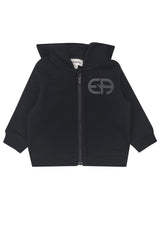 ViaMonte Shop | Emporio Armani felpa EA blu neonato in double jersey