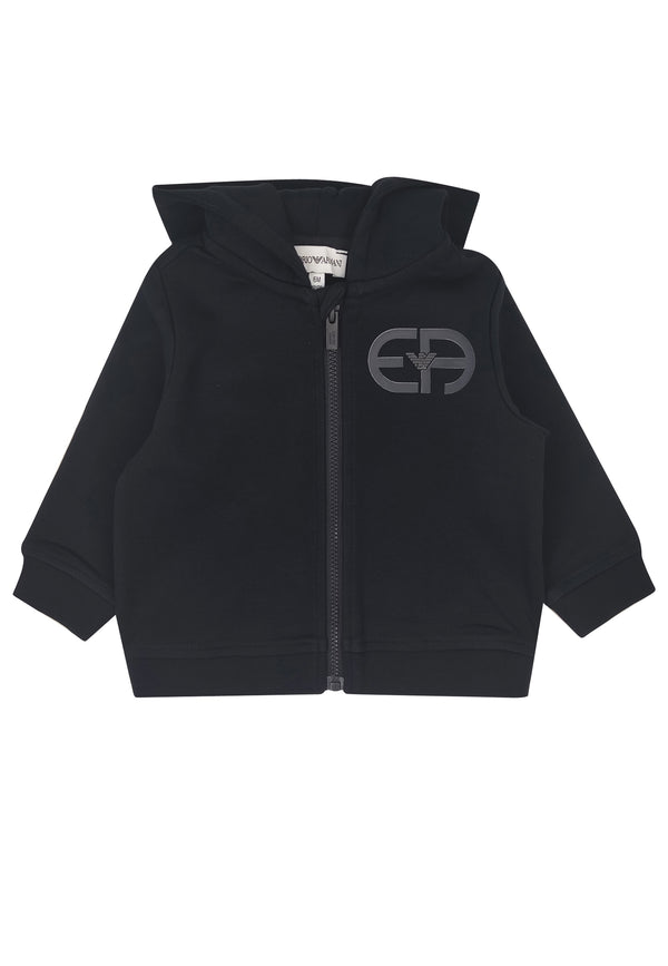 ViaMonte Shop | Emporio Armani felpa EA blu neonato in double jersey