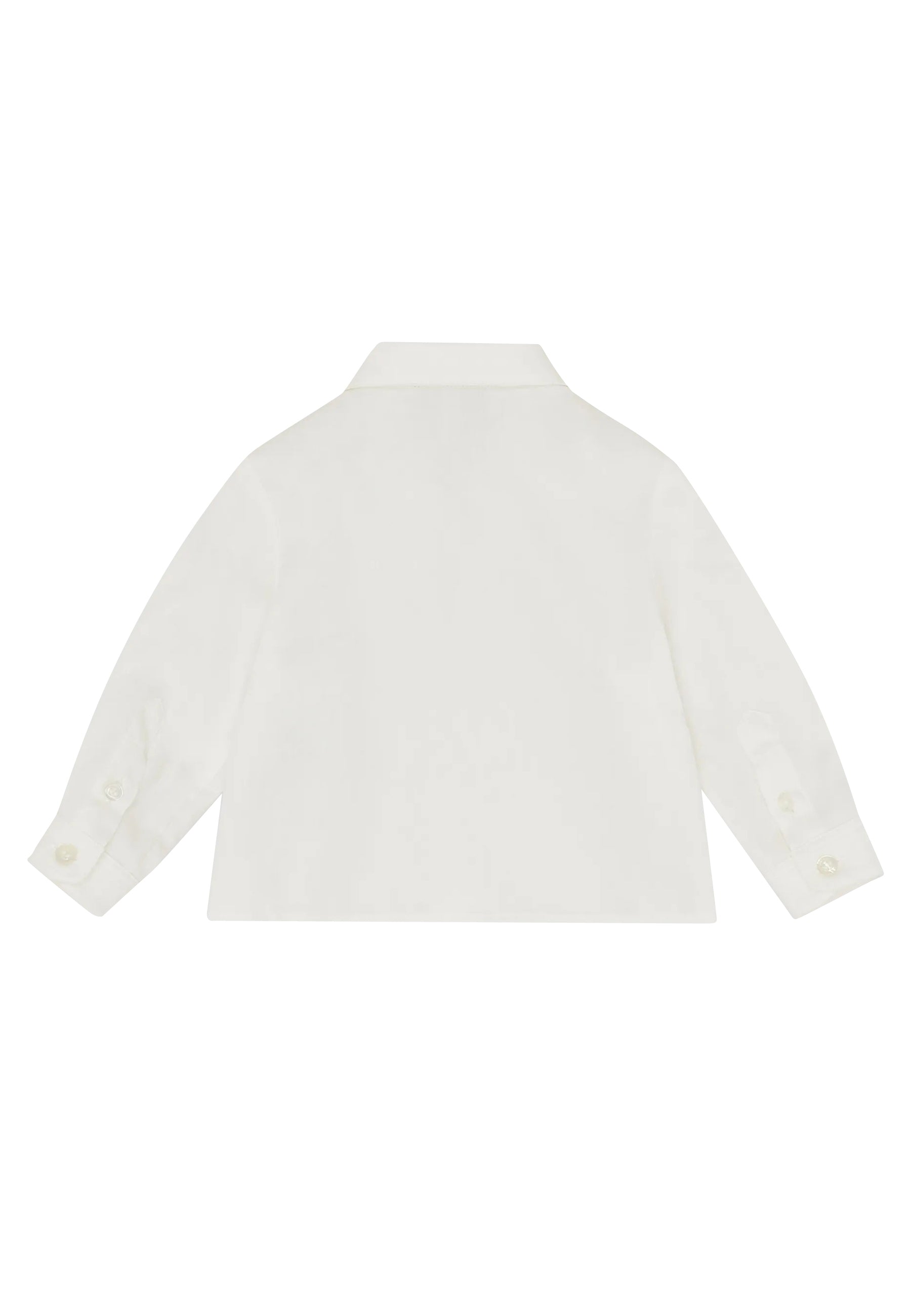 ViaMonte Shop | Emporio Armani camicia bianca neonato in cotone con logo jacquard
