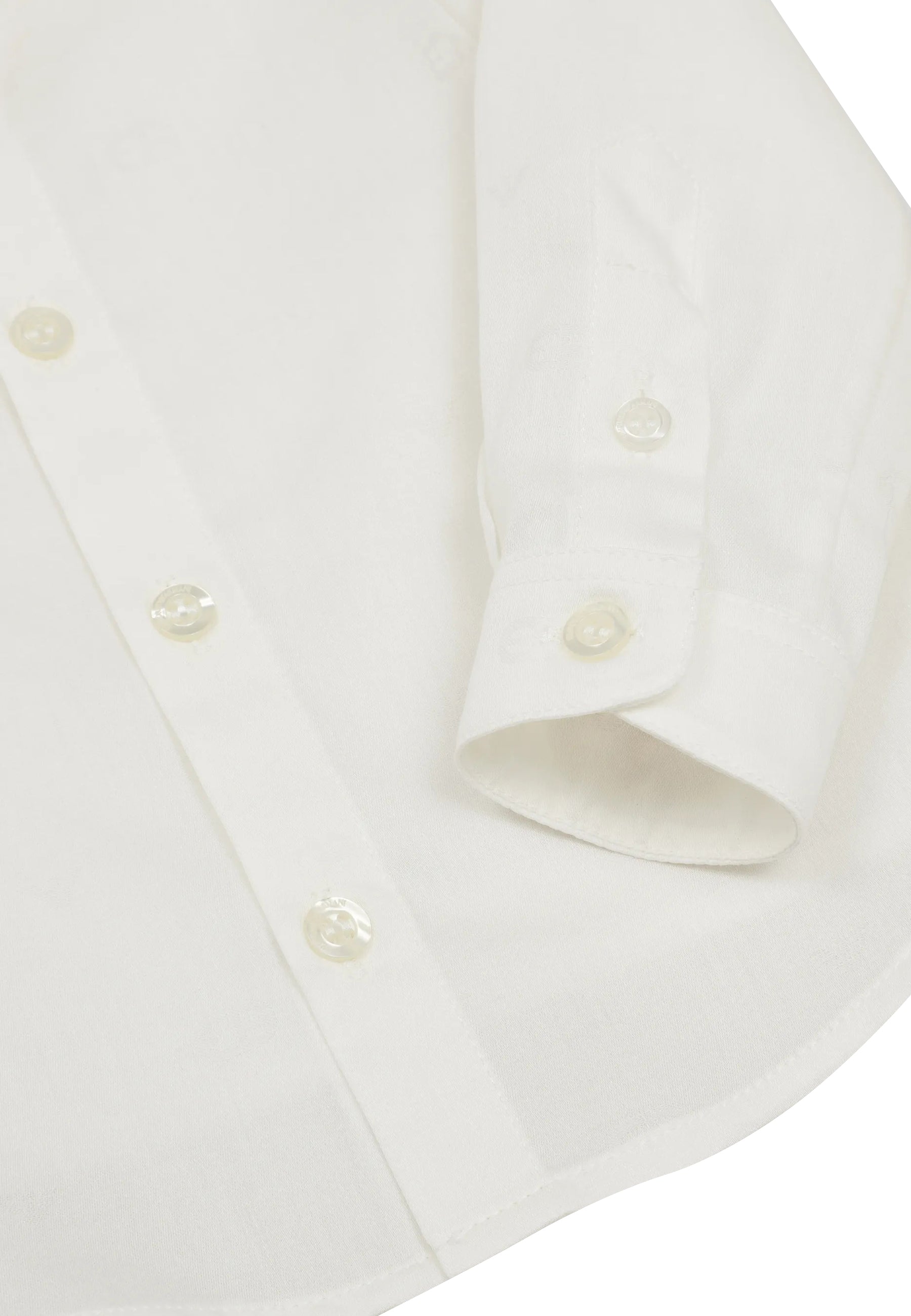 ViaMonte Shop | Emporio Armani camicia bianca neonato in cotone con logo jacquard