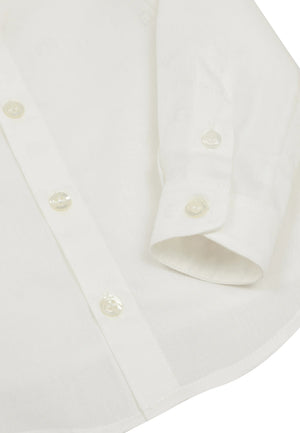 ViaMonte Shop | Emporio Armani camicia bianca neonato in cotone con logo jacquard