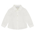 ViaMonte Shop | Emporio Armani camicia bianca neonato in cotone con logo jacquard