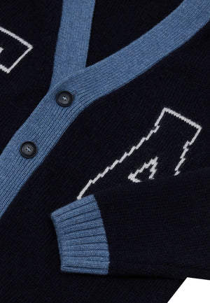 ViaMonte Shop | Emporio Armani cardigan blu neonato in misto cashmere