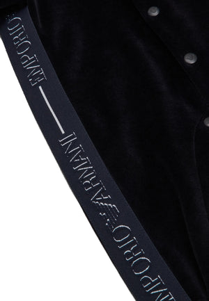 ViaMonte Shop | Emporio Armani tutina blu navy neonato in ciniglia