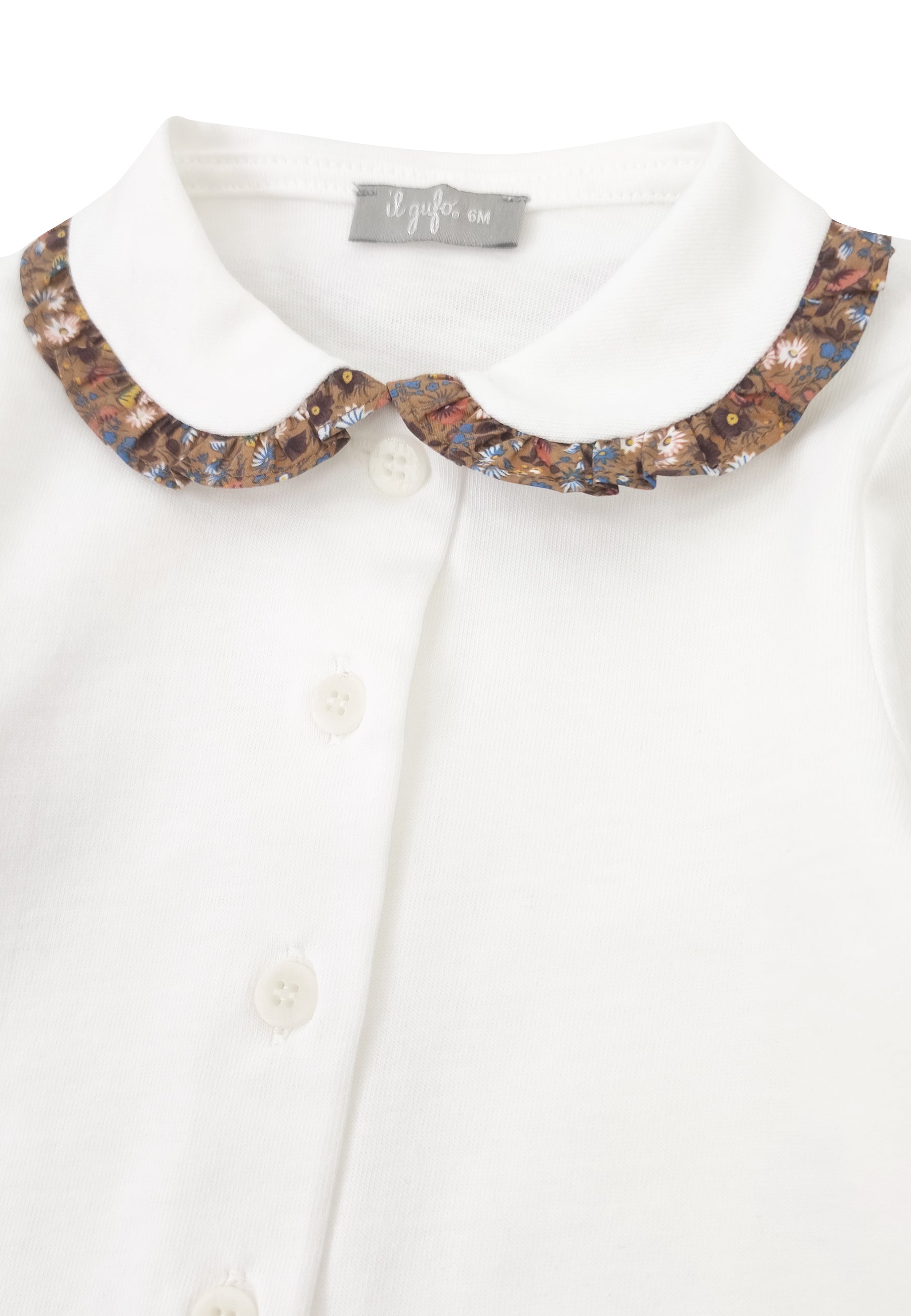 ViaMonte Shop | Il Gufo camicia panna neonata in jersey di cotone