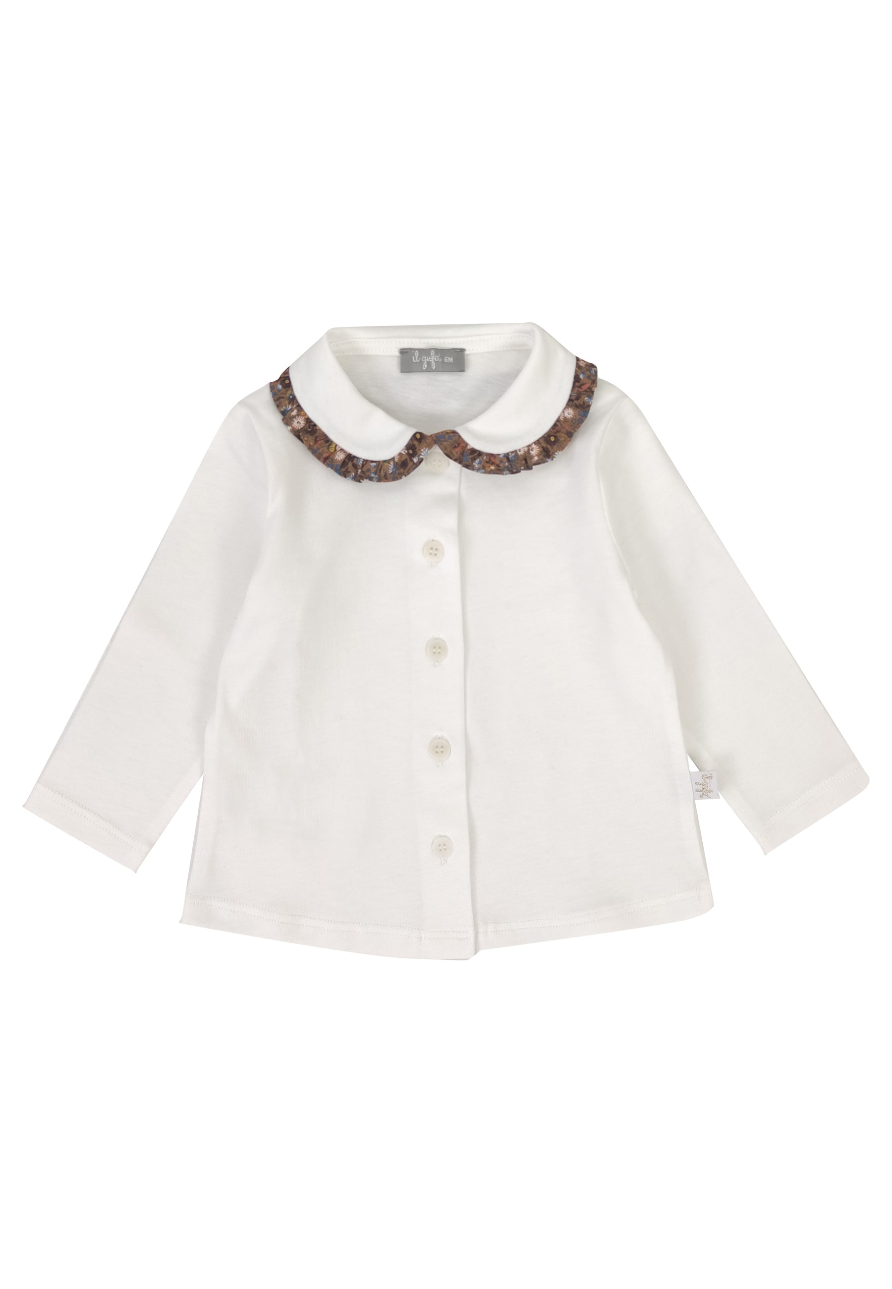 ViaMonte Shop | Il Gufo camicia panna neonata in jersey di cotone