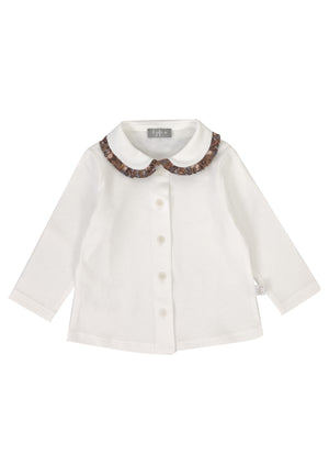 ViaMonte Shop | Il Gufo camicia panna neonata in jersey di cotone
