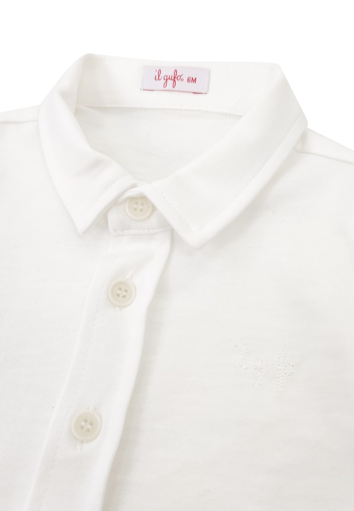 ViaMonte Shop | Il Gufo camicia latte neonato in jersey di cotone