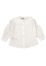 ViaMonte Shop | Il Gufo camicia bianca bambina in popeline di cotone