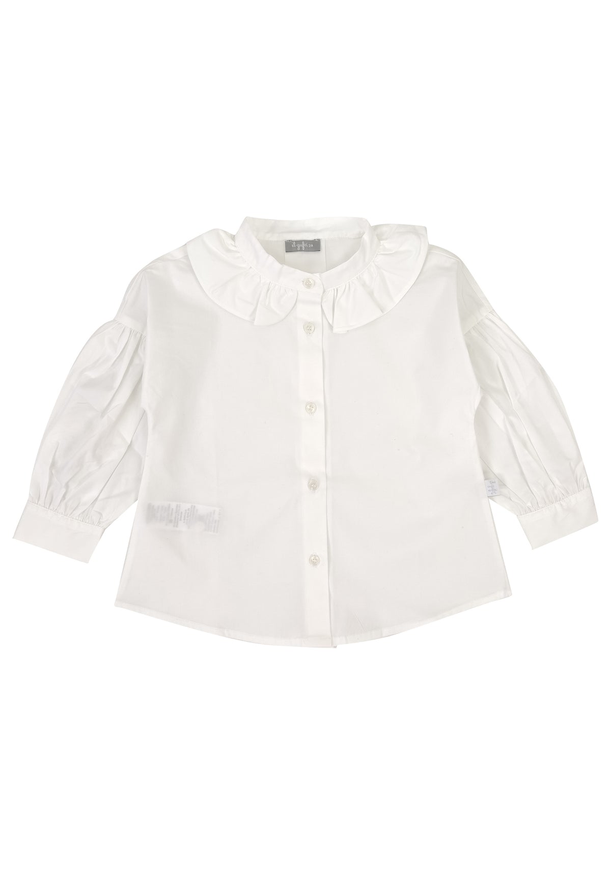 ViaMonte Shop | Il Gufo camicia bianca bambina in popeline di cotone